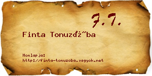 Finta Tonuzóba névjegykártya